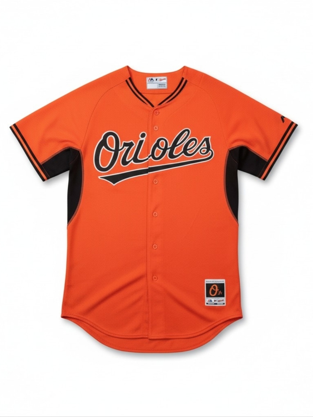 Majestic MLB Sz 40 Baltimore Orioles Baseball Jersey Orange Spell out Sport